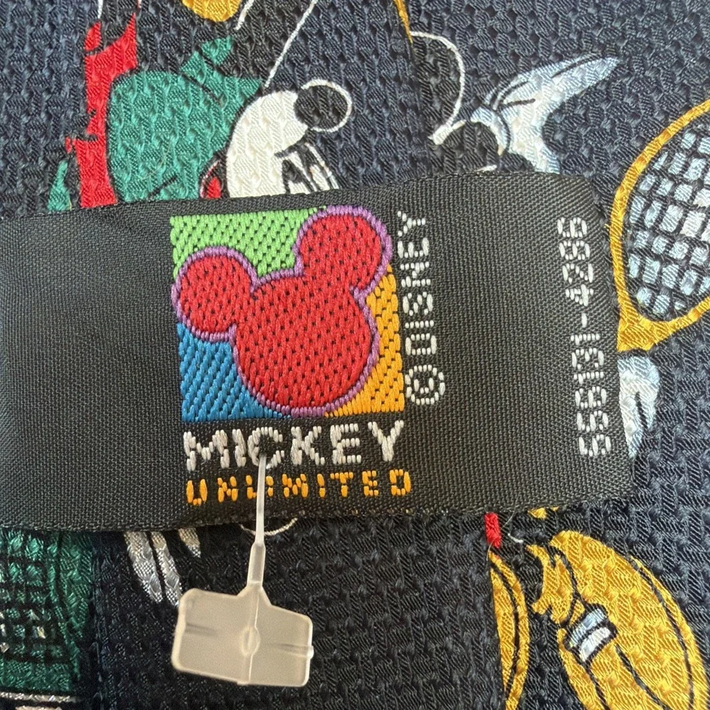 Mickey Unlimited Disney Tie Silk Mickey Mouse Golf, Baseball, Tennis‎ Novelty